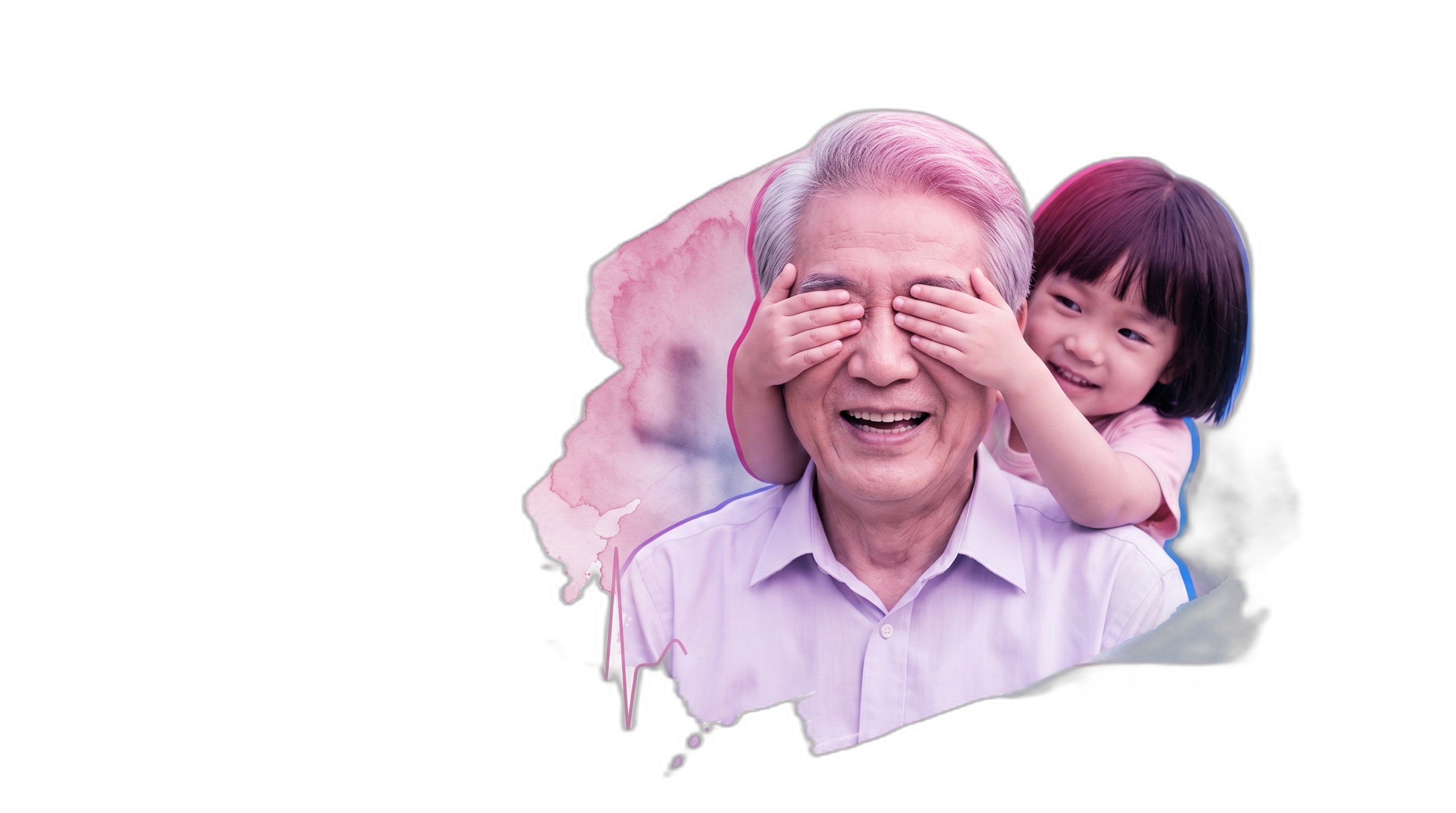 Grandfather and child